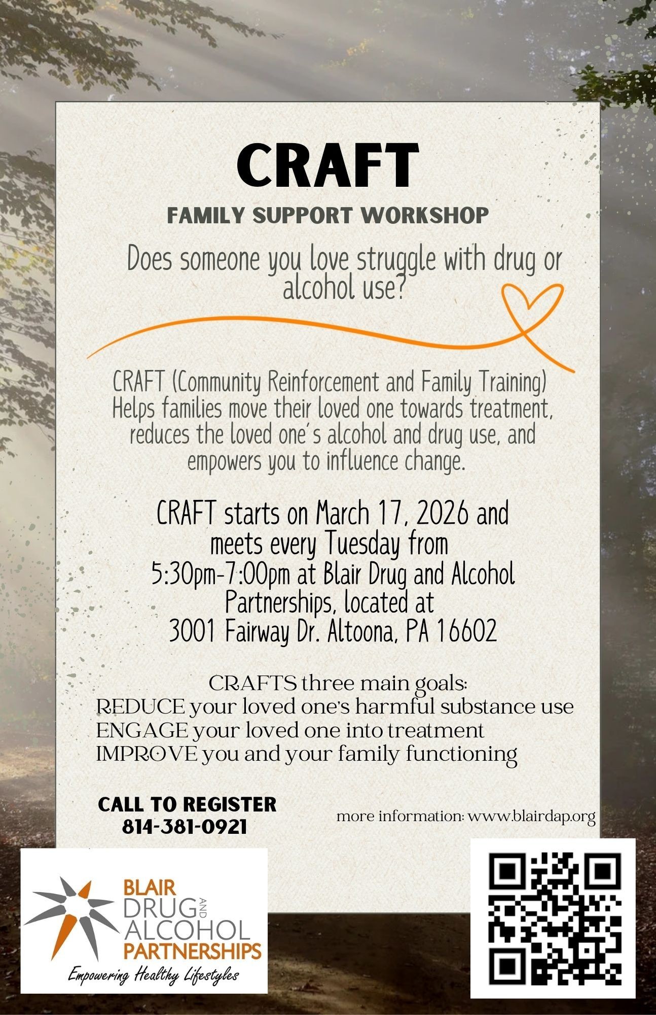 CRAFT Family Support Workshop